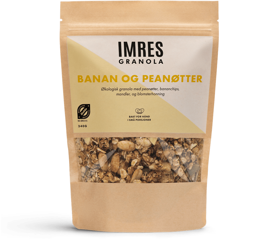 Banan og peanøtt | Granolablanding - Imres Granola