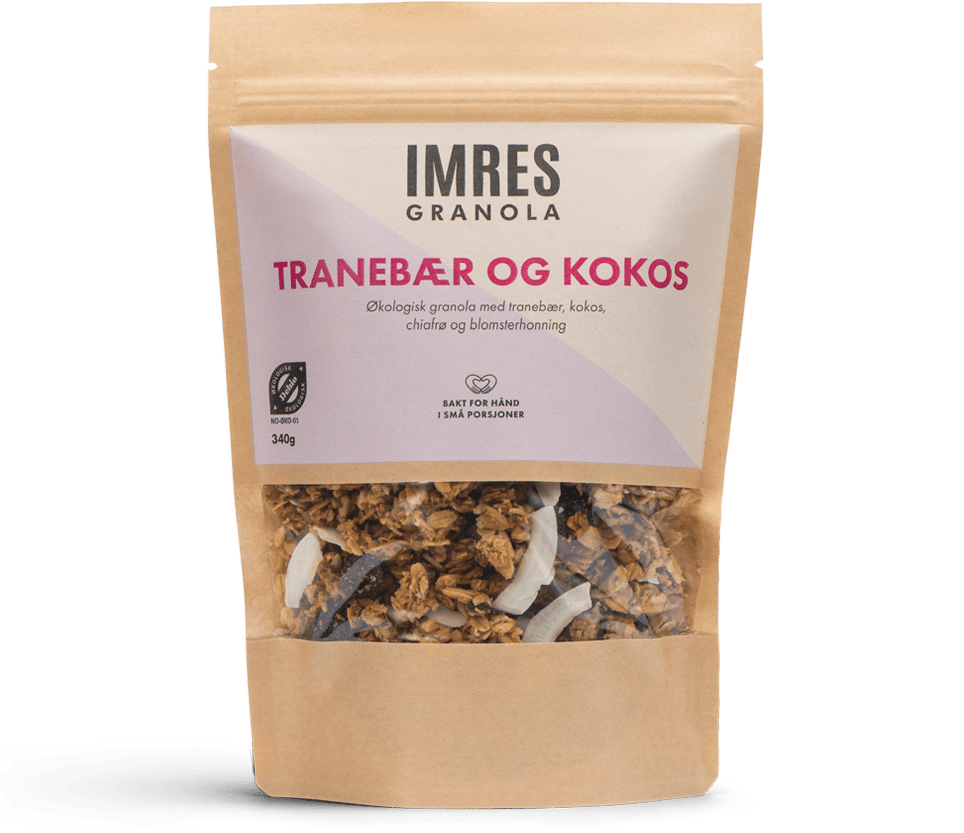 Tranebær og kokos | Granolablanding - Imres Granola
